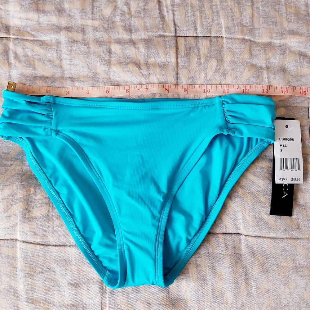La Blanca Turquoise Bikini Bottom Size 8 - Picture 5 of 10